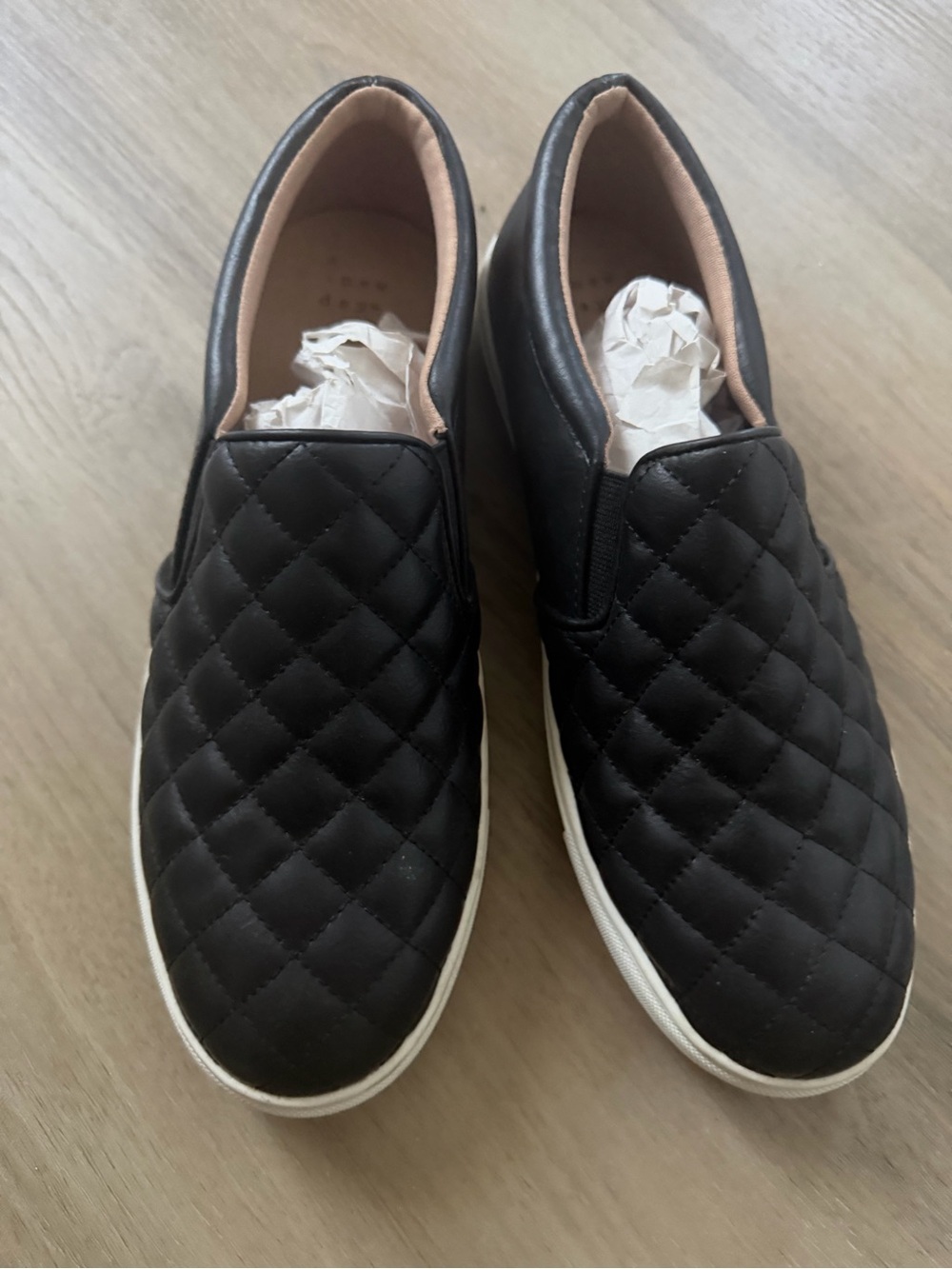 Quilted Slip-On Sneakers for Men - Black